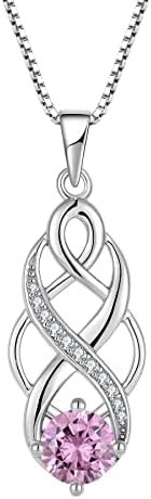 Lwsary Infinity Necklace for Women Sterling Silver Celtic Knot Pendant Good Luck Polished Jewelry