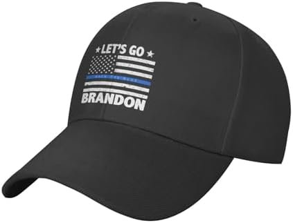 Let is Go Brandon Blue Thin Line Back Baseball Cap Adjustable Dad Hat Snapback Hats for Men Women Gifts