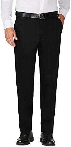 Haggar Men’s Work to Weekend Hidden Expandable Waist No Iron Flat Front Pant