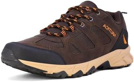 NAUTICA Men’s Hiking Shoes Durable Trekking Trail – Low-Height Non-Slip Traction Grip Boots for Indoors & Outdoors, Adventures, Traveling, Backpacking