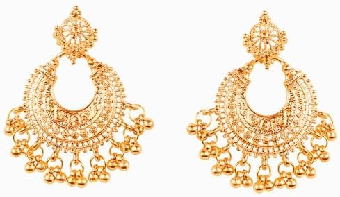 Touchstone Indian Bollywood Gorgeous Elaborate Earrings Designer Jewelry in Antique Gold or Silver Tone For Women.