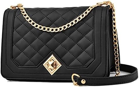 Travistar Crossbody Bags for Women Small Handbags PU Leather Shoulder Bag Purse Evening Bag Quilted Satchels with Chain Strap