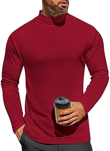 Ekouaer Men’s Mock Turtleneck Shirts Long Sleeve Basic Turtle Neck Undershirt Lightweight Thermal Pullover Sweater