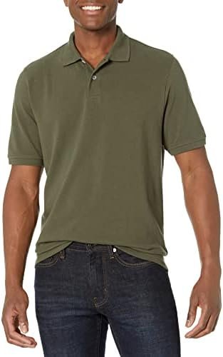 Amazon Essentials Men’s Regular-Fit Cotton Pique Polo Shirt (Available in Big & Tall)