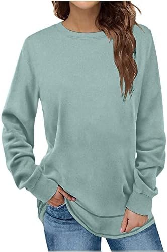 babysbule Oversized Sweatshirts for Women Crew Neck Tshirts Long Sleeve Tunic Tops Dressy Cute Shirts Holiday Pullovers