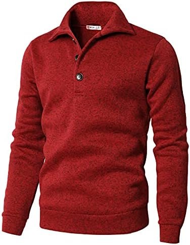 H2H Mens Casual Slim Fit Pullover Sweatshirts Knitted Shirts Napping Inside