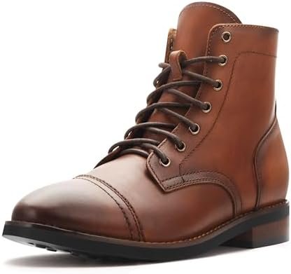 PARTY Mens Dress Boots – Casual Lace-up Chukka Leather Boots for Men