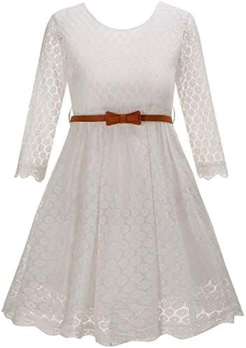 Girls Lace Dress Kids Casual Flower Girl Dress