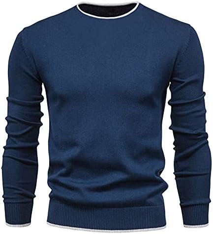 Esobo Men’s Cotton V Neck Sweater Knitted Jumper Sweater Long Sleeve Pullover Top