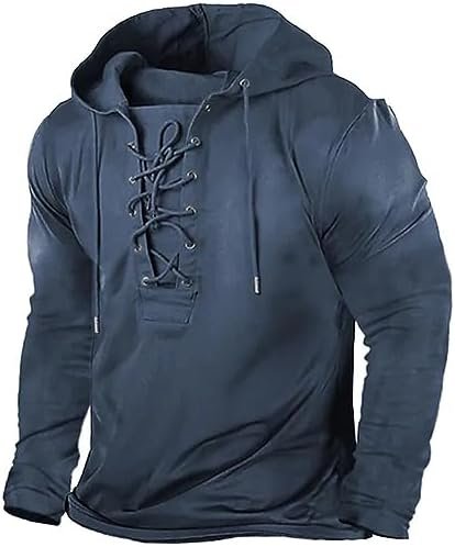 Men’S Basic Hoodies Casual Comfy Hiking Oversized Trendy Hoodie Pullover Zippered Sweatshirt Large Size Solid