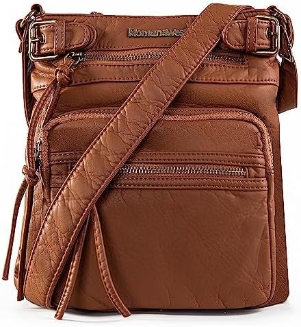 Montana West Crossbody Bag for Women Multi Pocket Shoulder Bags Medium Travel Purses Ultra Soft Washed Leather