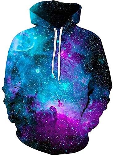 SANKILL Unisex 3D Novelty Hoodies Graphic Print Galaxy Hoodies Pullover Sweatshirt Pockets