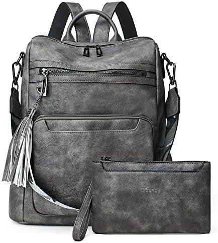 Mroede Leather Backpack Purse for Women Fashion Designer Ladies Shoulder Bags Travel Backpack…