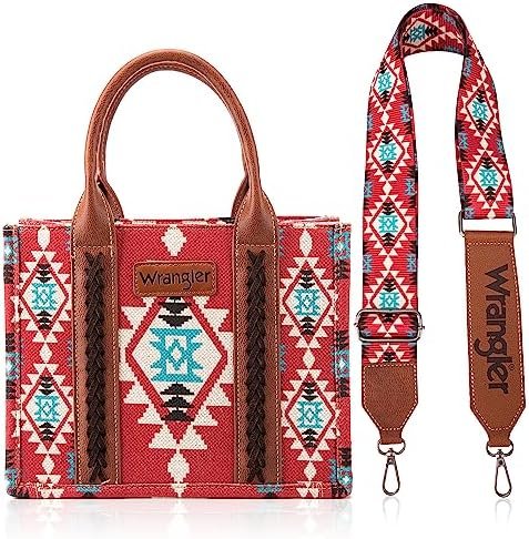 Wrangler Aztec Tote Bag for Women Western Shoulder Purses and Handbags Christmas Gifts