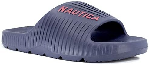 Nautica Men’s Athletic Slide EVA Flat Comfortable Pool-Side Shoes Comfort Sandal-Arnon-Navy-Size-9