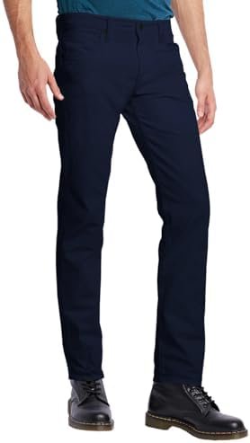 ETHANOL Mens Comfortable Trousers Slim Fit Straight Leg Stylish Design Pants