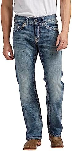 Silver Jeans Co. Men’s Zac Relaxed Fit Straight Leg Jeans