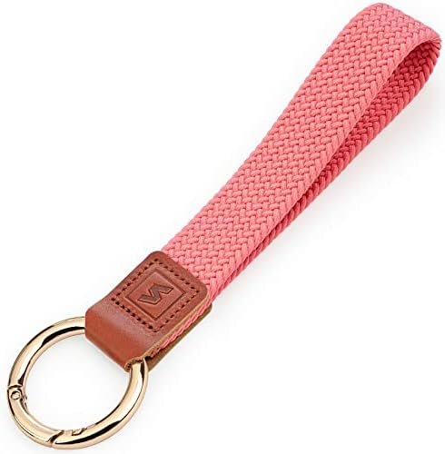 SENLLY Wristlet Lanyard, Stretchy Keychain Holder, Original Elastic Anti-Drop Design, Pink Punch