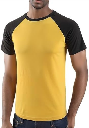 HETHCODE Men’s Vintage Slim Fit Short Raglan Sleeve Soft Cotton Blend Workout Baseball T-Shirts