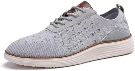 CAQQY Men’s Casual Dress Sneakers Oxfords Mesh Business Lightweight Breathable Walking Shoes