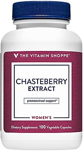 The Vitamin Shoppe Chasteberry Extract (Vitex Agnus Extract) Women’s Health for Premenstrual Support (100 Veggie Capsules)