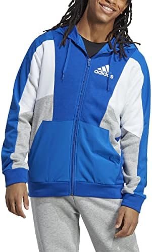 adidas Men’s Essentials Colorblock Full-Zip Hoodie