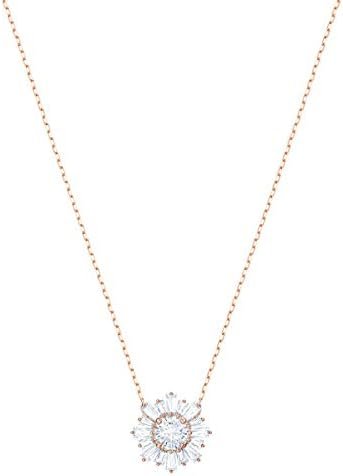 SWAROVSKI Sunshine Necklaces and Earrings Jewelry Collection, Clear Crystals, Pink Crystals, Rose Gold-Tone Finish