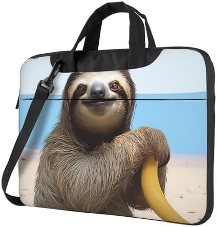 Laptop Bag for Women Men Happy Cute Sloth Laptop Shoulder Bag Laptop Briefcase Laptop Carrying Case