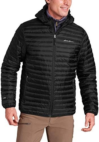 Eddie Bauer Men’s Microlight Down Hooded Jacket