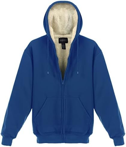 Gioberti Men’s Heavyweight Sherpa Lined Fleece Hoodie Jacket