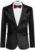 COOFANDY Men’s Shiny Velvet Suit Jacket Sequin Tuxedo Blazer for Prom Dinner Party Weddding