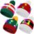 Suhine 4 Pack Christmas LED Light Up Hat Colorful Xmas Knit Beanie Hats Sweater Hat Funny Plush Santa Hat Unisex Winter Hat Xmas Flashing Cap for Christmas Holiday Party