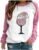 symoid Pink Christmas Shirts for Women Raglan Sleeve Funny Xmas Tree Print Cute Santa Graphic Sweatshirts Loose Fit Pullover