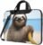 Laptop Bag for Women Men Happy Cute Sloth Laptop Shoulder Bag Laptop Briefcase Laptop Carrying Case