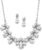 Mariell Multi-Shaped Pear and Marquise Cubic Zirconia Necklace Earring Wedding Jewelry Set for Brides