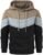 Gesean Men’s Novelty Color Block Pullover Fleece Hoodie Long Sleeve Casual Sweatshirt with Pocket