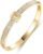 Barzel 18K Gold Plated Crystal Belt Bangle for Women (Gold)