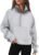 Trendy Queen Half Zip Sweatshirts Oversized Cropped Hoodies for Womens Long Sleeve Pullover for women