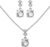 Nine West Silver-Tone and Crystal Necklace and Earrings Set