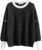 ANRABESS Oversized Sweaters for Women Fall 2023 Crewneck Batwing Long Sleeve Side Slit Knit Pullover Sweater Tops Jumper