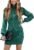 ANRABESS Women Turtleneck Long Sleeve Knit Stretchable Elasticity Slim Sweater Bodycon Mini Sweater Dress