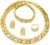 LIFFLY Fashion Crystal Jewelry Set 18 K Gold Plated Jewelry Weddings Dubai Gold Necklace Earrings Set